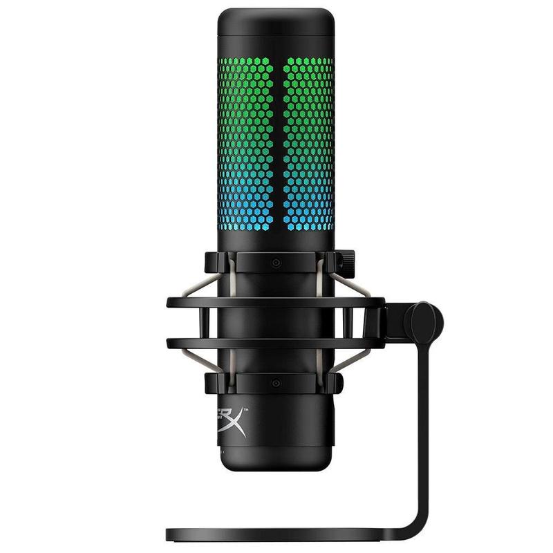 Microfone Gamer HyperX QuadCast S Antivibração LED RGB USB